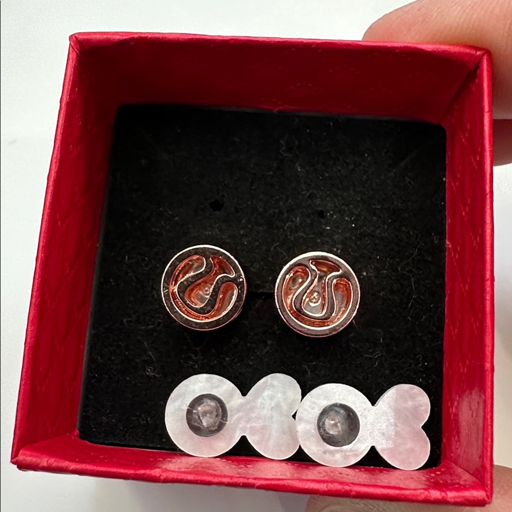 Lululemon rose gold studs Round Earrings